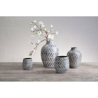 Grey and Silver Small Vase | Helaine