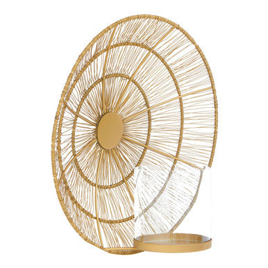 Gold Wire Wall Sconce Candle Holder | Enzo