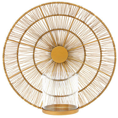 Gold Wire Wall Sconce Candle Holder | Enzo