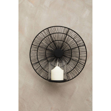Black Wire Wall Sconce Candle Holder | Enzo