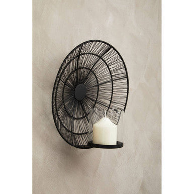 Black Wire Wall Sconce Candle Holder | Enzo