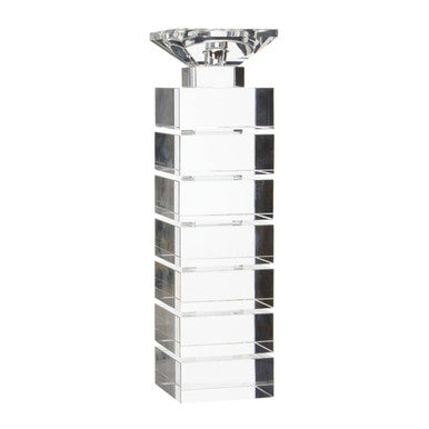 Clear Finish Large Candle Holder | Carrie