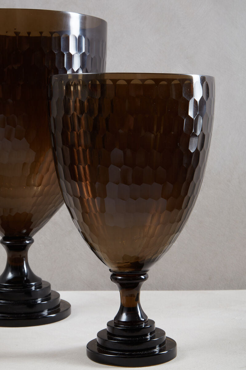 Medium Honeycomb Glass Candle Holder | Cortina