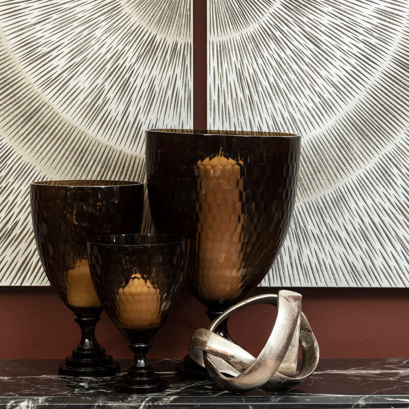 Large Honeycomb Glass Candle Holder | Cortina