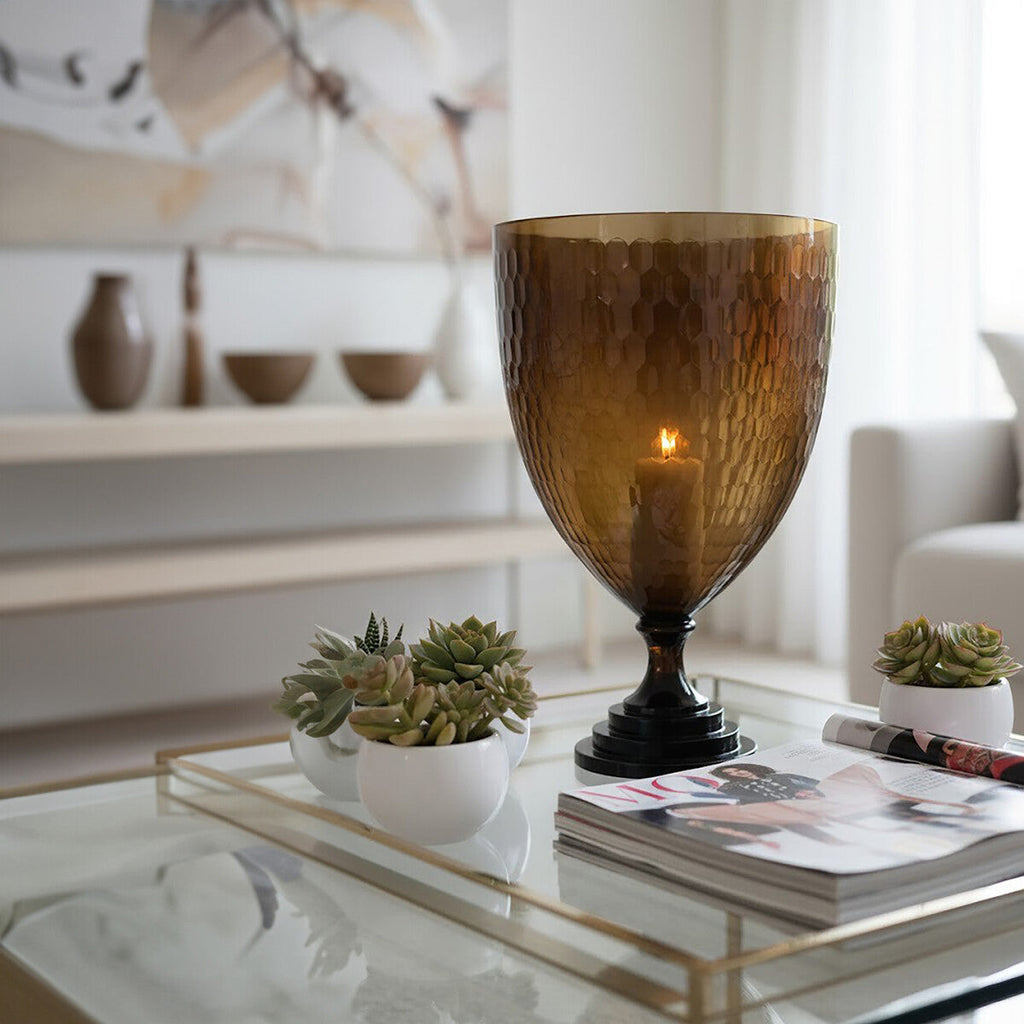 Large Honeycomb Glass Candle Holder | Cortina
