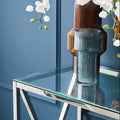 Small Ribbed Blue Glass Vase | Esma