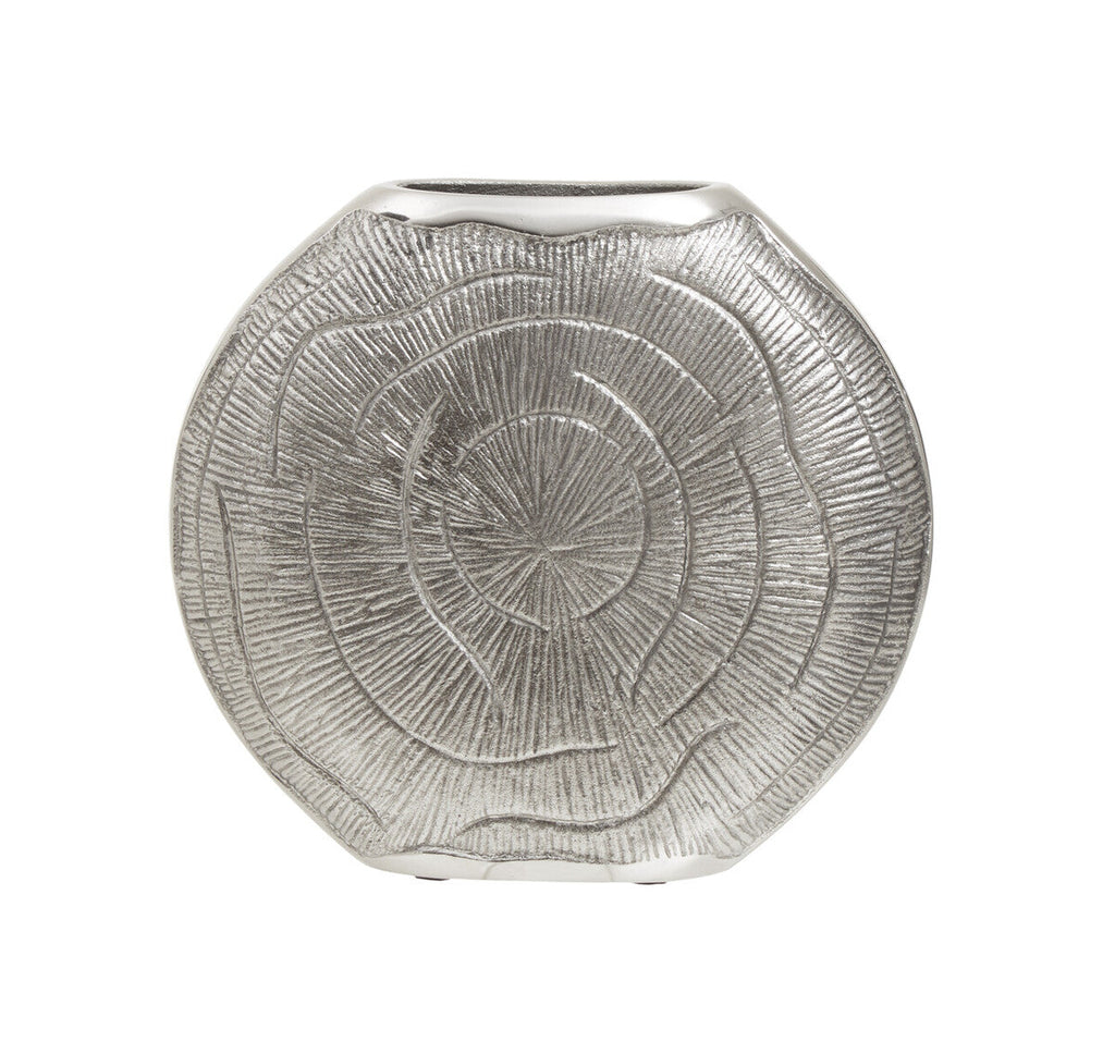 Small Oak Effect Silver Finish Vase | Silva