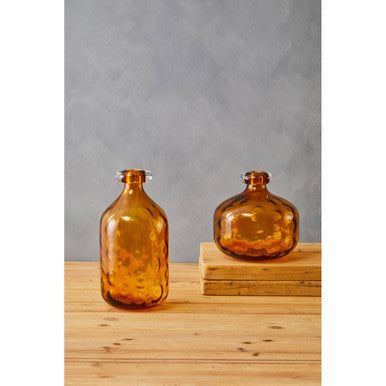 Amber Tall Glass Bottle Vase | Huda