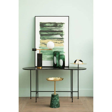 Large Green Glass Vase with Abstract Pattern | Hania