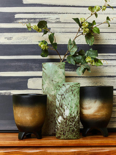 Small Glass Marble Effect Vase | Harri
