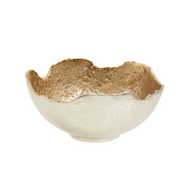 Small Nickel and Gold Finish Bowl | Dion