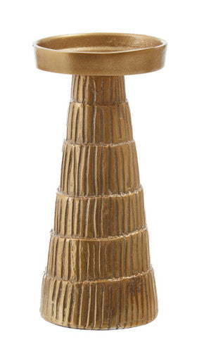 Small Gold Finish Candle Holder | Deomali