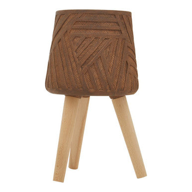 Brown Planter with Angular Legs | Darnell