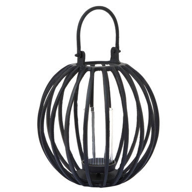 Large Matte Black Finish Lantern | Aura