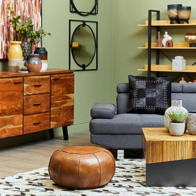 Arlo Black Small Wood Planter with Ombre Finish