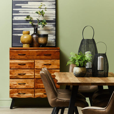 Arlo Black Large Wood Vase with Ombre Finish