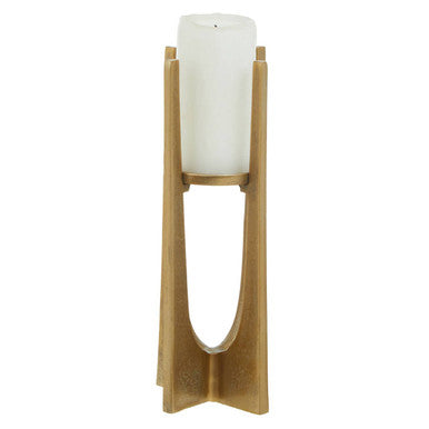 Small Gold Finish Candle Holder | Dante