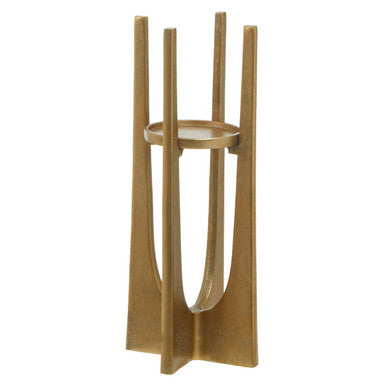 Small Gold Finish Candle Holder | Dante