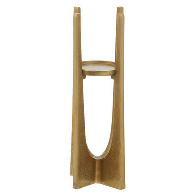 Small Gold Finish Candle Holder | Dante