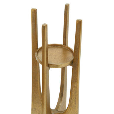Small Gold Finish Candle Holder | Dante