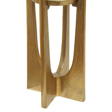 Small Gold Finish Candle Holder | Dante