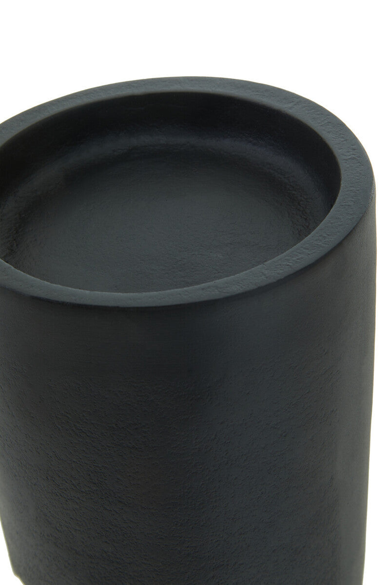 Small Black and Gold Finish Candle Holder | Daito