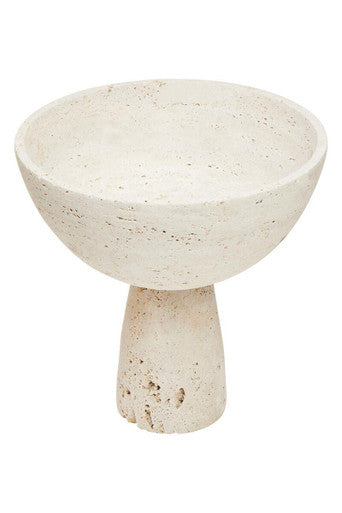 Travertine Pedestal Bowl | Tibor