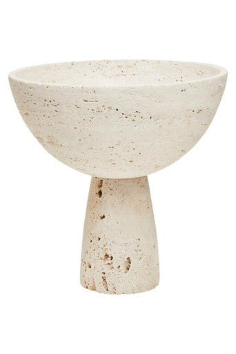 Travertine Pedestal Bowl | Tibor