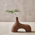 Small Textured Beige Abstract Vase | Dunas