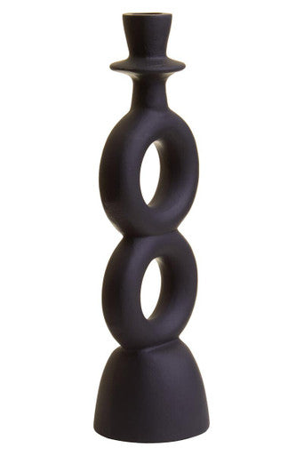 Large Black Candle Holder | Hapax