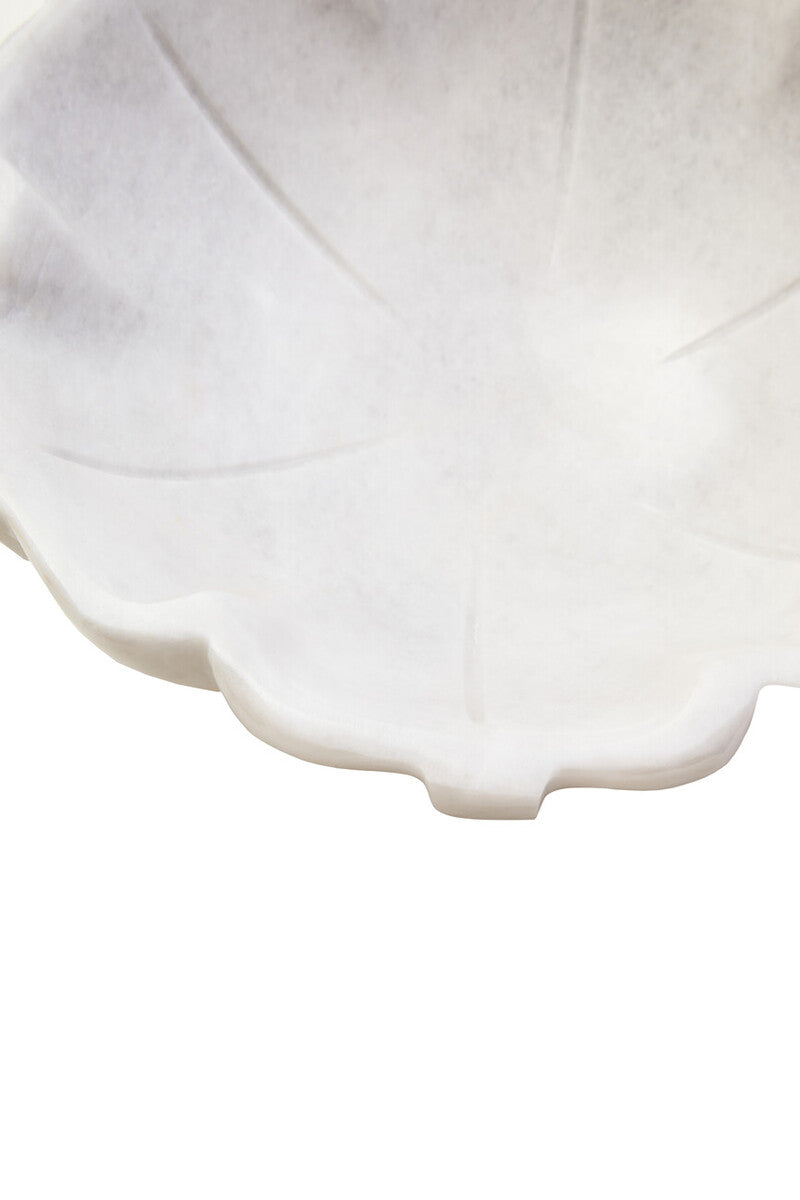 Small White Marble Lotus Bowl | Zoro