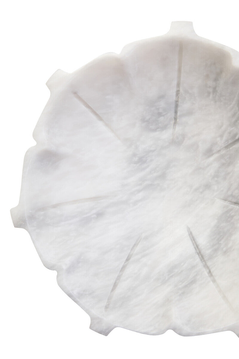 Medium White Marble Lotus Bowl | Zoro