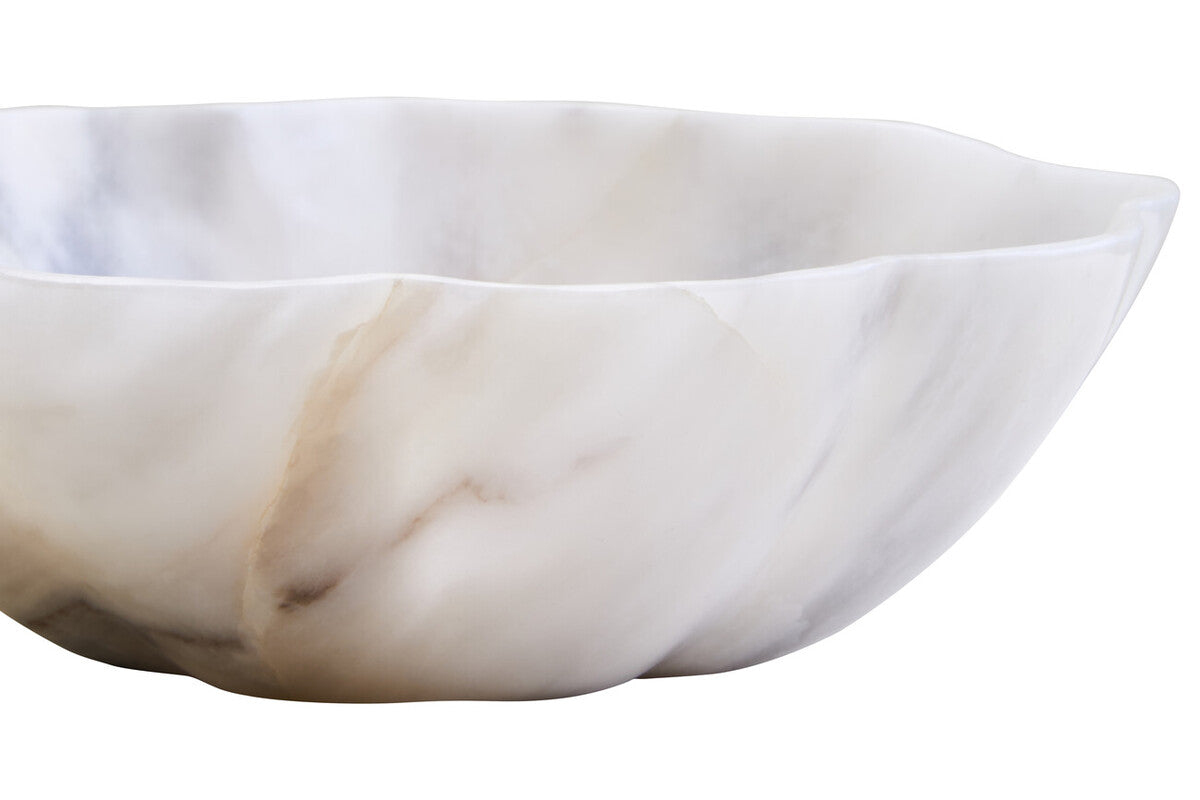 Small White Marble Scalloped Bowl | Zoro