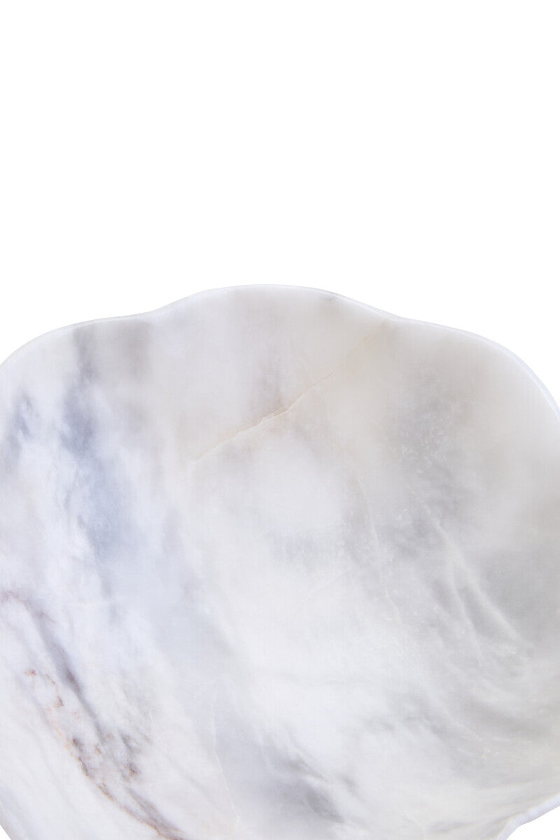 Small White Marble Scalloped Bowl | Zoro