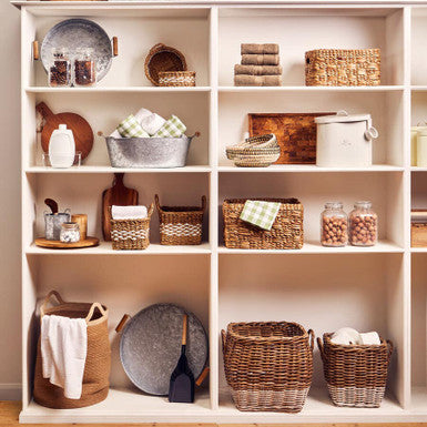 Set of Two Natural Rattan Square Storage Baskets | Hampstead