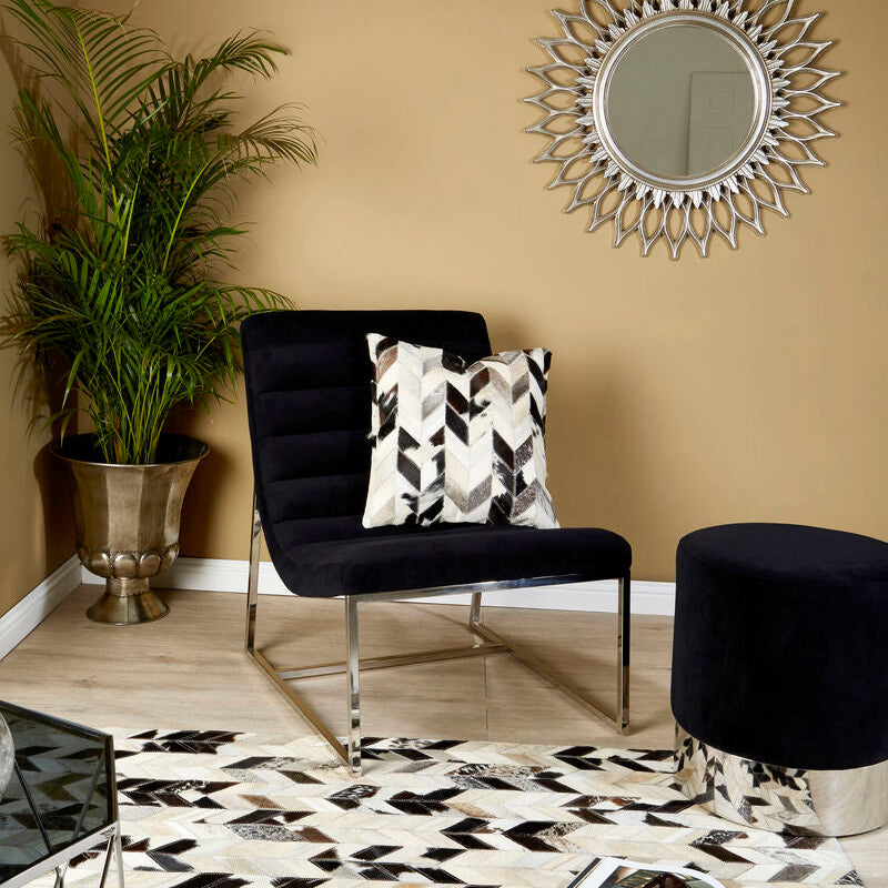 Bosie Black and White Patchwork Cushion Cover | Safira