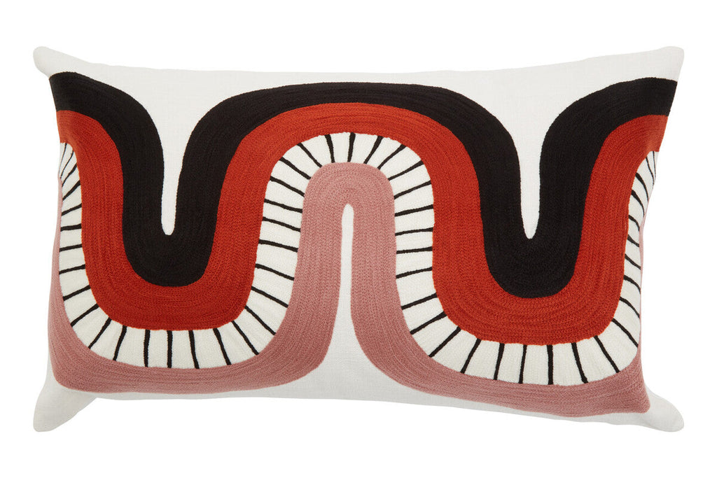 Curve Pattern Rectangular Cushion | Bosie Ozella