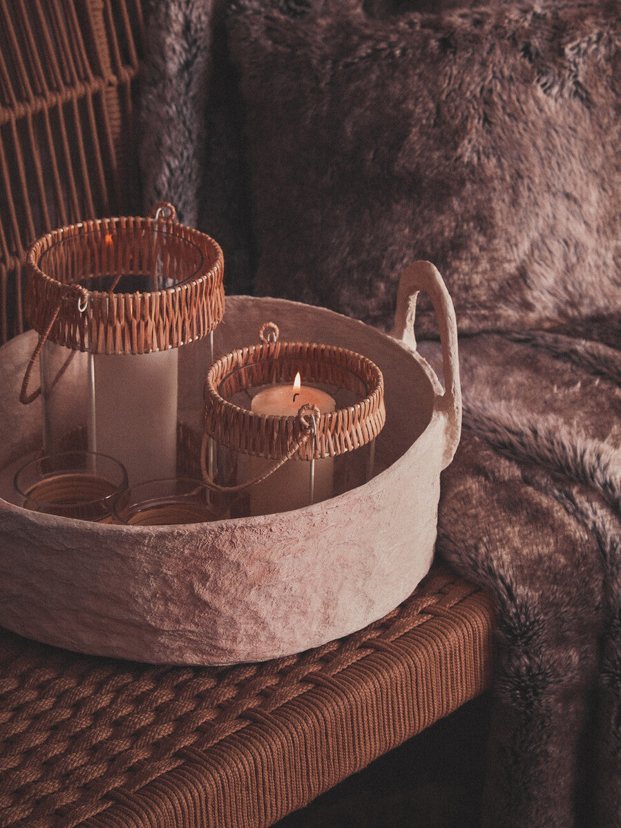 Bosie Mocha Ombre Rectangular Fur Cushion | Lamina
