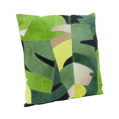 Bosie Botanical Hair on Leather Cushion | Safira