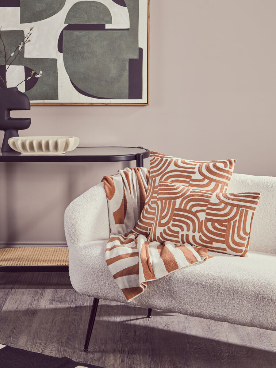 Natural and Terracotta Cushion | Bosie Ozella