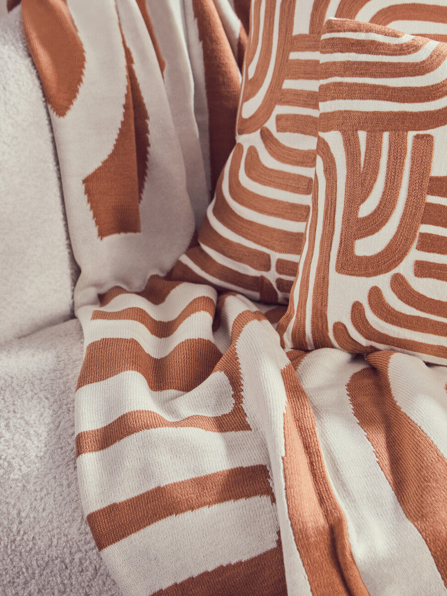 Natural and Terracotta Cushion | Bosie Ozella