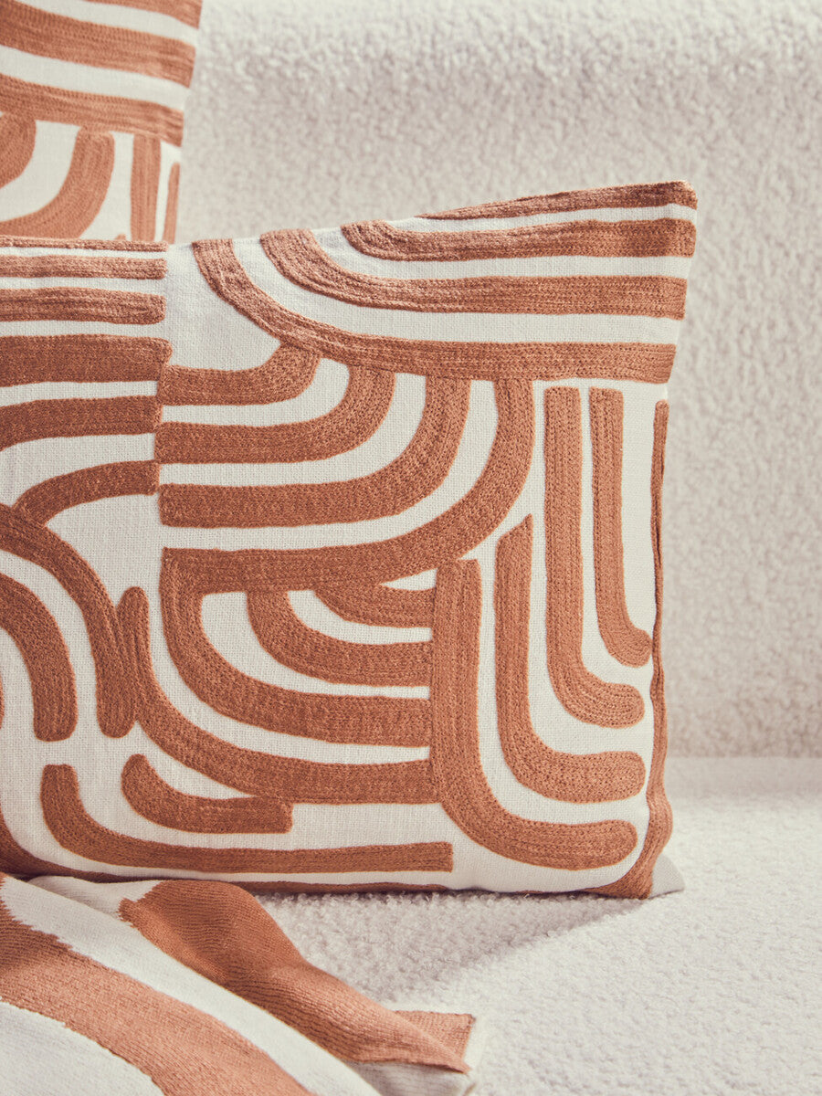 Natural and Terracotta Cushion | Bosie Ozella