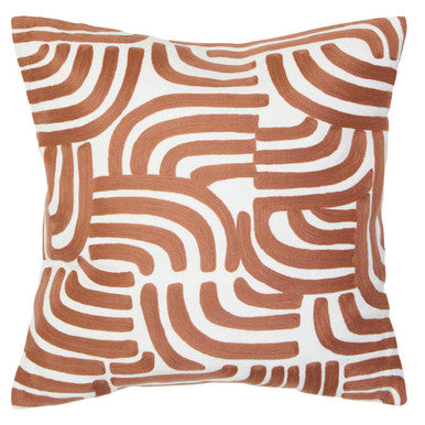 Natural and Terracotta Square Cushion | Bosie Ozella
