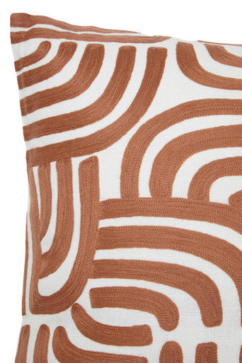 Natural and Terracotta Square Cushion | Bosie Ozella