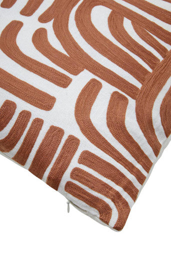 Natural and Terracotta Square Cushion | Bosie Ozella