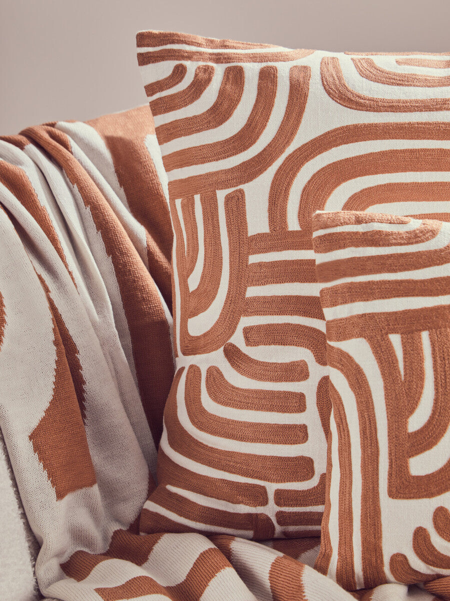 Natural and Terracotta Throw | Bosie Ozella