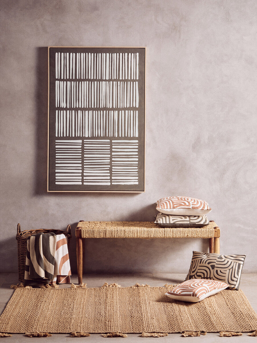 Natural and Terracotta Throw | Bosie Ozella