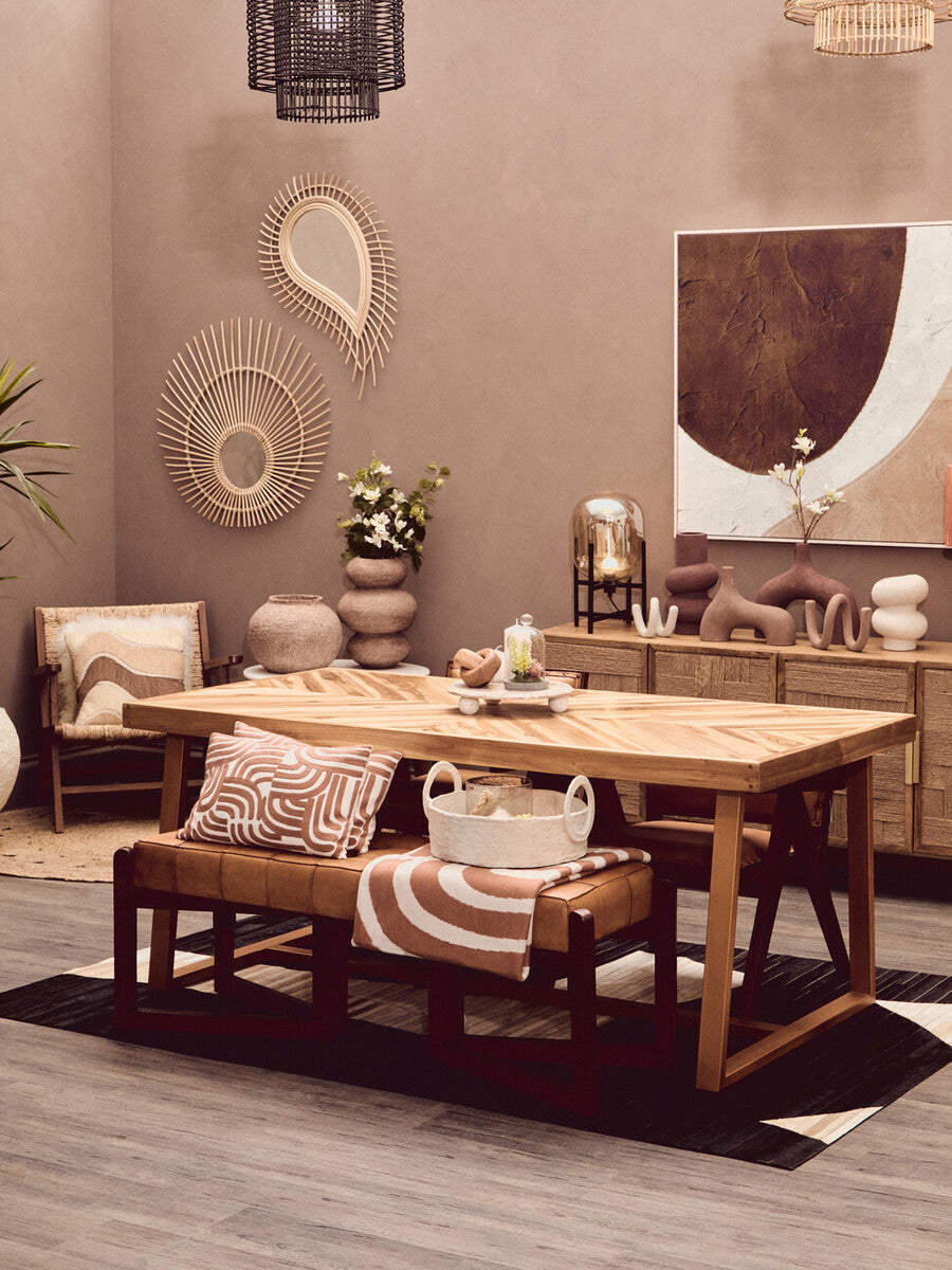 Natural and Terracotta Throw | Bosie Ozella