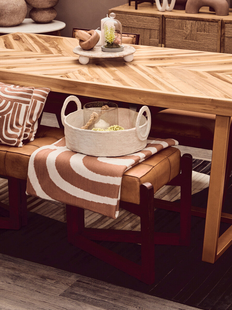 Natural and Terracotta Throw | Bosie Ozella
