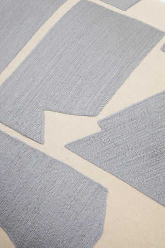 Natural and Grey Square Floor Cushion | Bosie Ozella